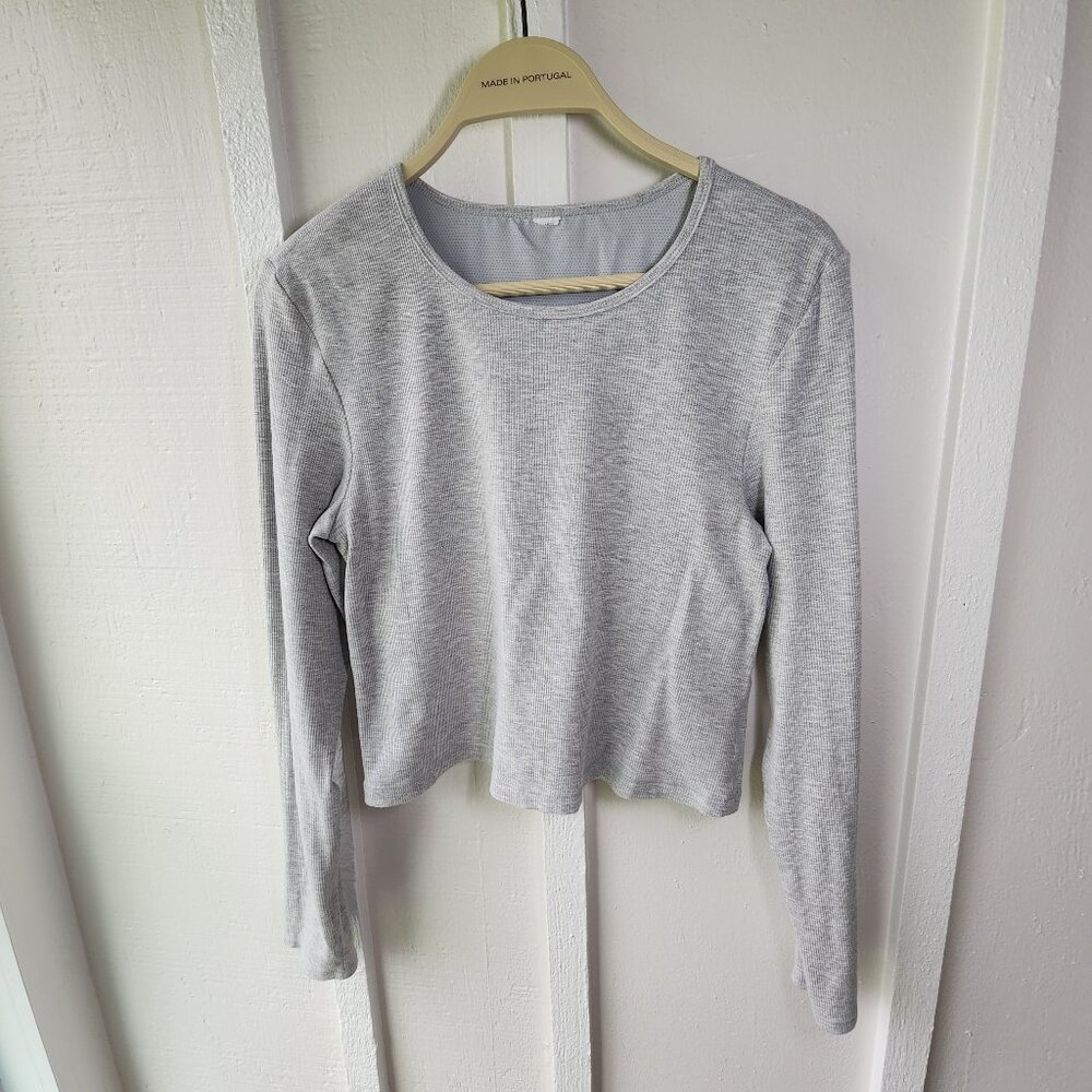 Lululemon Cropped Longsleeve Ribbed Top